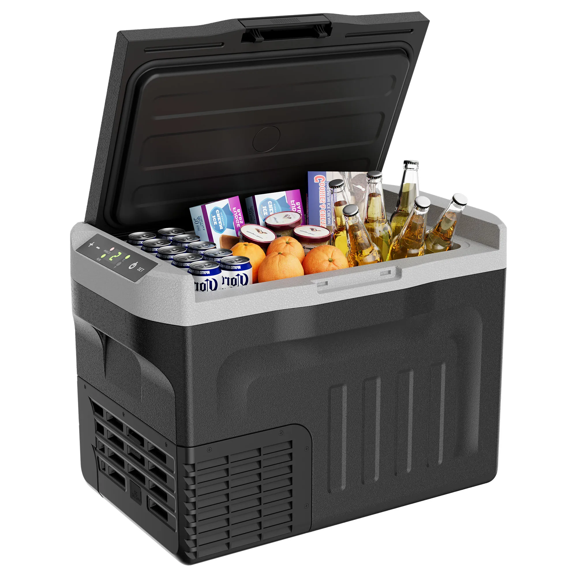 SIMZLIFE Portable Refrigerator, 31QT(29L) 12V Cooler, Compressor Mini Fridge -4℉~68℉,12/24V DC 110~240 Volt AC for RV/Campin