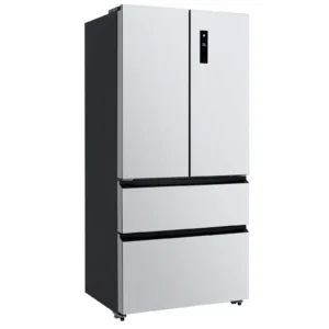 PioneerWorks French Door Refrigerator with Large Capacity 18.8Cu.Ft, 4 Door Full Size Counter Depth Stainless Steel, Auto Defros