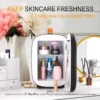Mini Fridge for Bedroom Skincare Cooler & Warmer Portable Small Refrigerator 4 Liter/6 can with 12v AC/DC/USB Option